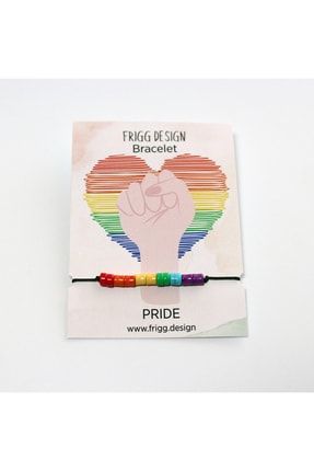 Pride Gökkuşağı Renkli Turkuaz Doğaltaşlı Ip Bileklik PRD2021