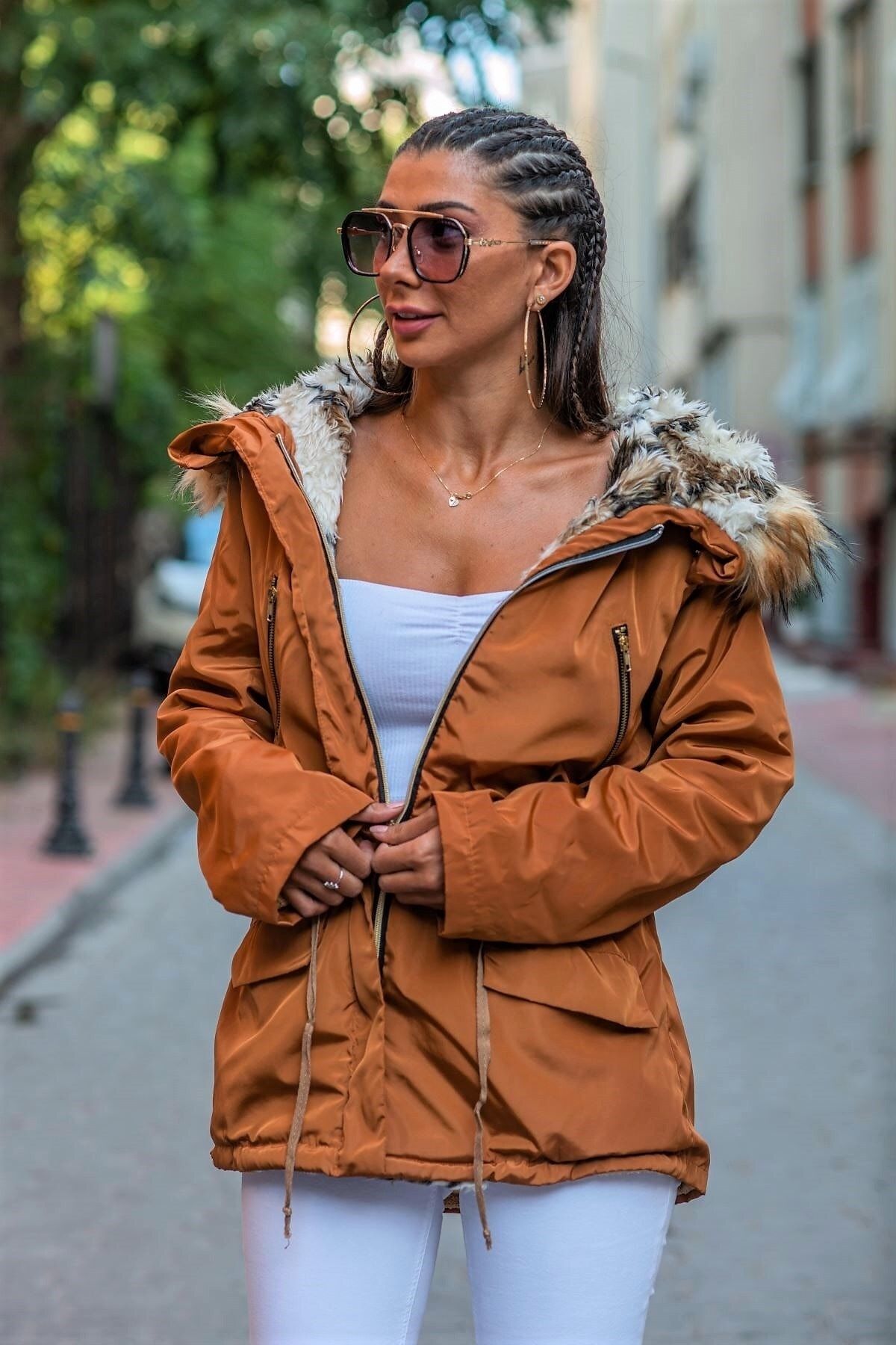 Fur lined waterproof coat outlet