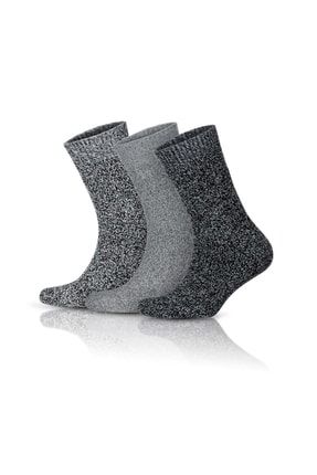 3'lü Kışlık Unisex Yün Çorap 0120