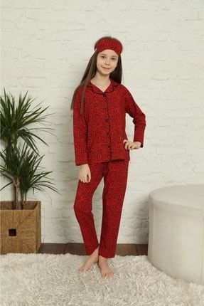 Kız Çocuk Leopar Desenli Pijama Takımı 4-12 Yaş 13733 GRPCM00013733