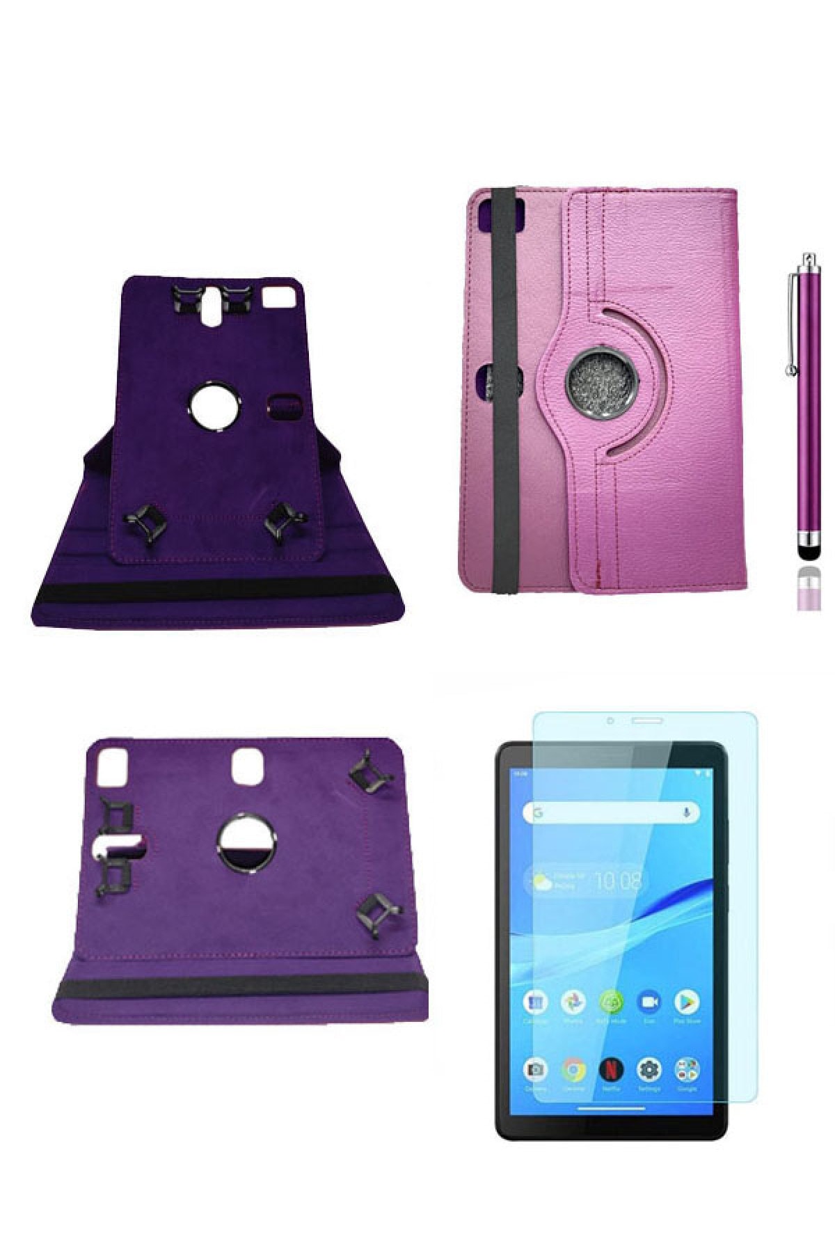 Hometech Alpha 8sm Case 360° Rotating Universal Stand Case + Nano Screen Protector Pen