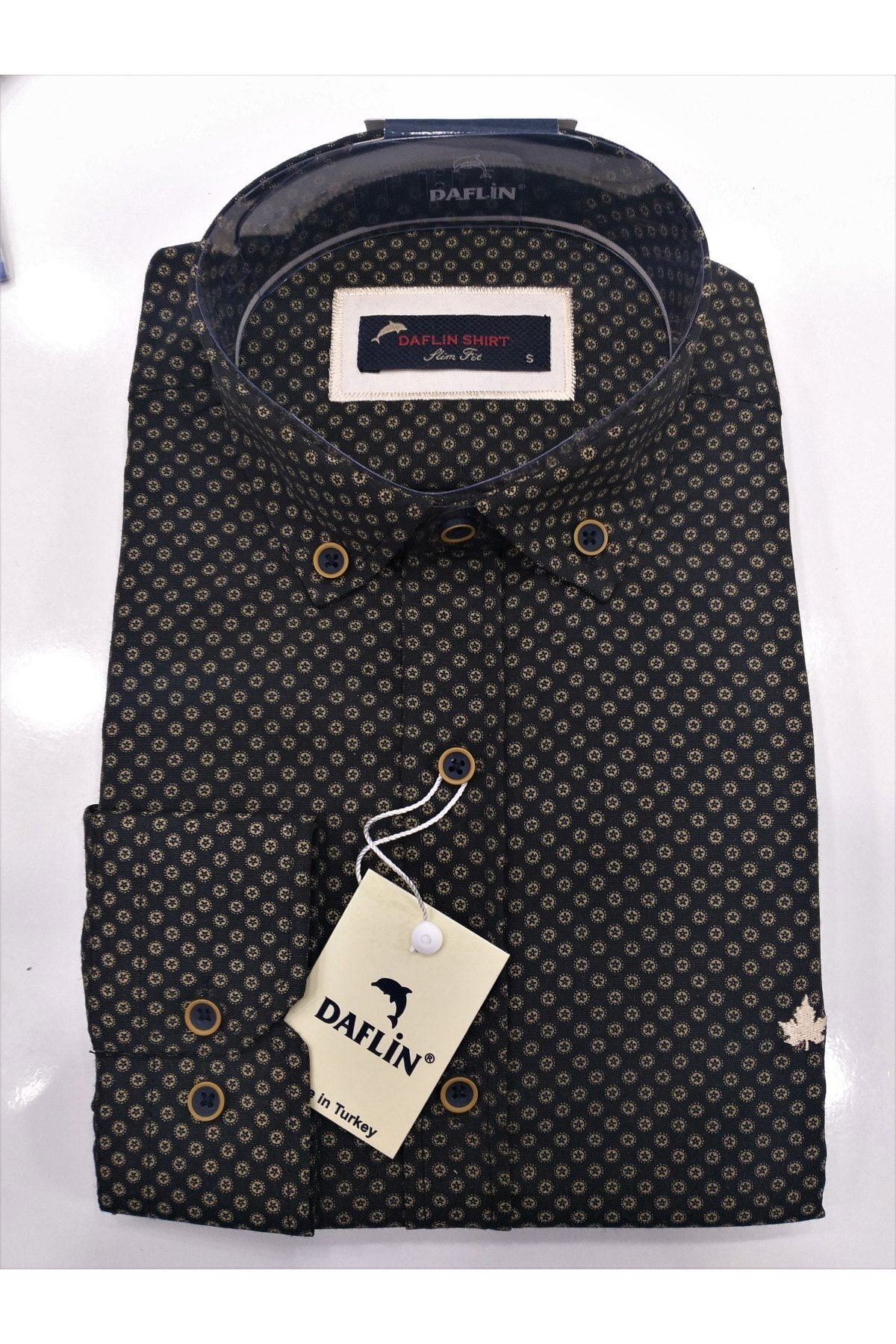 Daflin-Slimfit Printed Men's ShirtThe Size Chart Is in Images 1