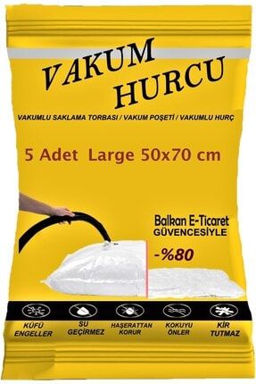 5'li Set Large 50x70 Cm Vakumlu Hurç - Vakumlu Poşet - VakumHurcu1125