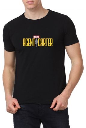 Unisex Siyah Marvel Agent Carter T-Shirt agent_001