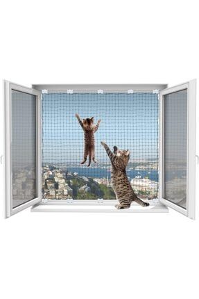 Winblock Pets Kediler Icin Pencere Guvenlik Agi Kedi Filesi Sistemi Fransiz Balkon Kapisi Trendyol