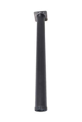 Siyah Masa Ayağı - Tablalı Metal Ayak - Mutfak Masa Ayağı -71 Cm -tek Adet H-540