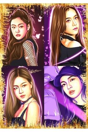 Ahşap Tablo Blackpink Dekoratif Poster 50cmx70cm heybe03513684