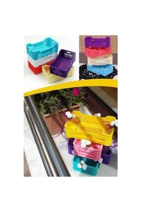 3 Adet Banyo Mutfak Düzenleyici Saklama Kutusu Çok Amaçlı Mini Plastik Kasa Sepet Takı Kutusu ANKALM-2