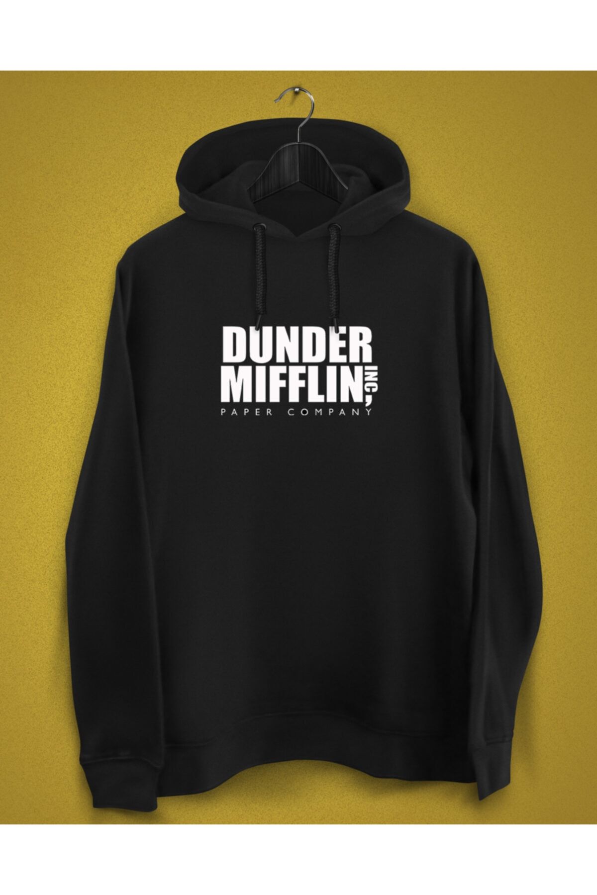 YEACHY Siyah Kap onlu The Office Bask l Sweatshirt Fiyat