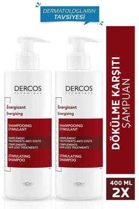 vichy dercos energising sampuan 400 ml x 2 adet sac dokulmesi serisi orijinal boy 2li set fiyati yorumlari trendyol