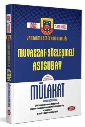 Data Jandarma Genel Komutanlığı Muvazzaf/sözleşmeli Astsubay Mülakat Sınavına Hazırlık Kitabı 9786257753609