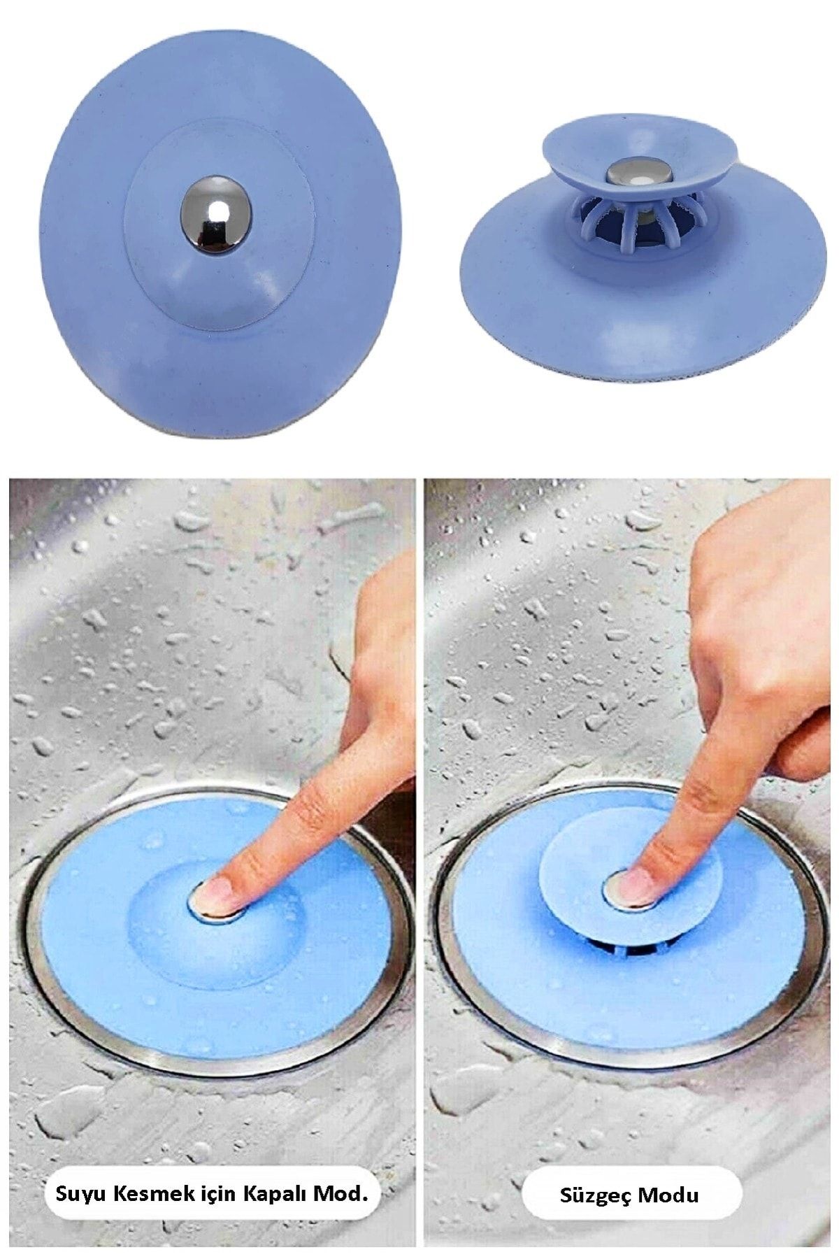 Mutfak Gider Tıpası Lavabo Küvet Tıkacı Lavabo Süzgeci Yeni Ürün Mavi