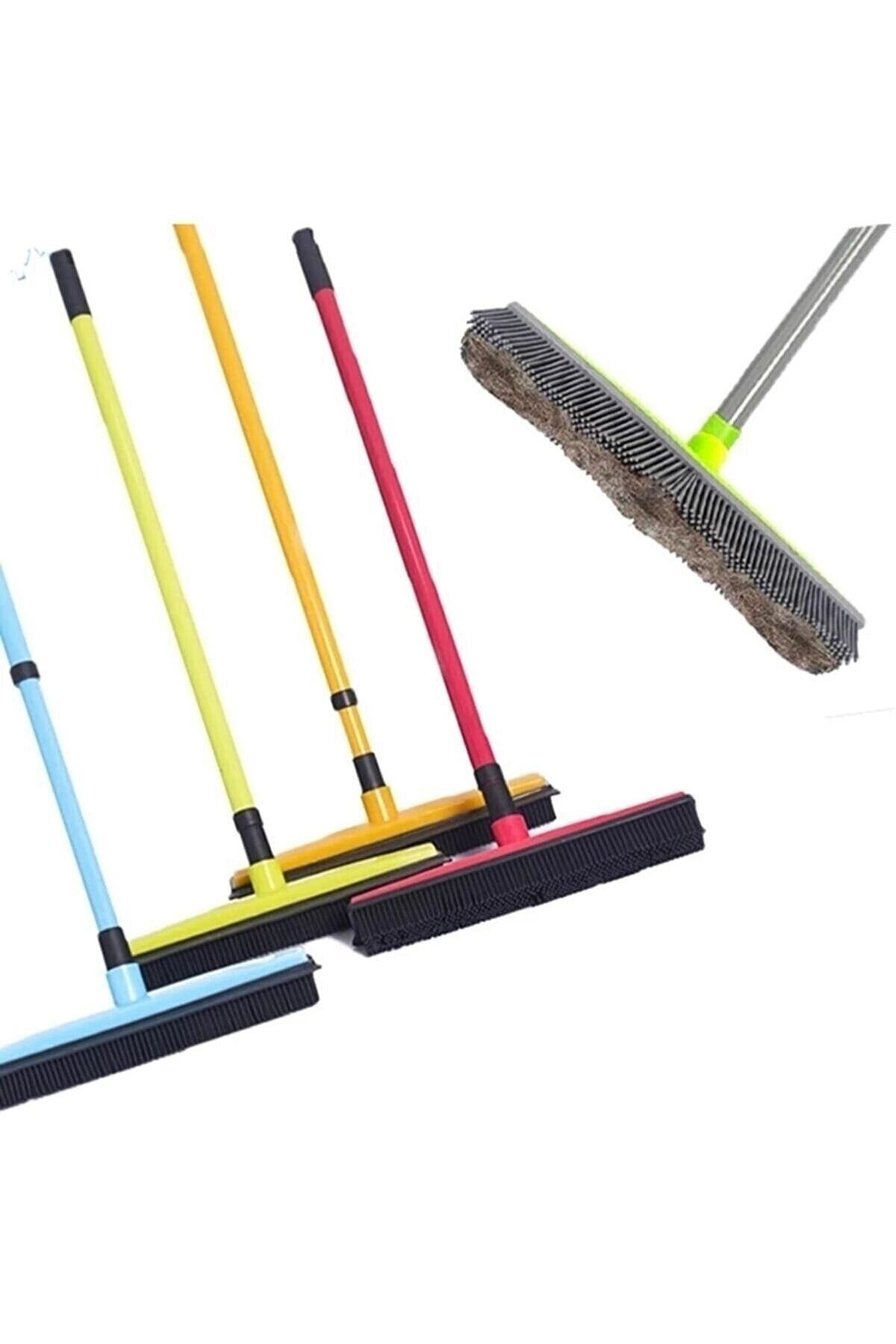 Hansel-Rubber Tip Carpet Glass Lint Dust Sweeper | Extendable Cleaning Brush with Telescopic Handle 3