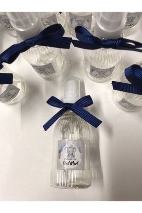 Yaş Doğum Günü Nişan Isimli Fil Figürlü Kolonya Şişesi (20 Adet Kolonyasız Boş Şişe)50cc şişefil