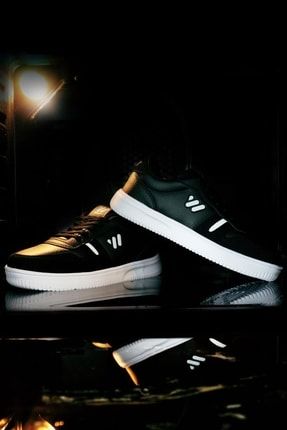 - Jason Siyah - Beyaz Ultra Hafif Rahat Esnek Unisex Spor Sneaker Ayakkabı JASON100