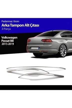 Volkswagen Passat B8 Arka Tampon Çitası Krom Nikelajı 2015-2018 BTUNC26030
