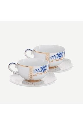Royal White Mavi Beyaz Porselen Kahve Fincan Seti 125 ml 51004076