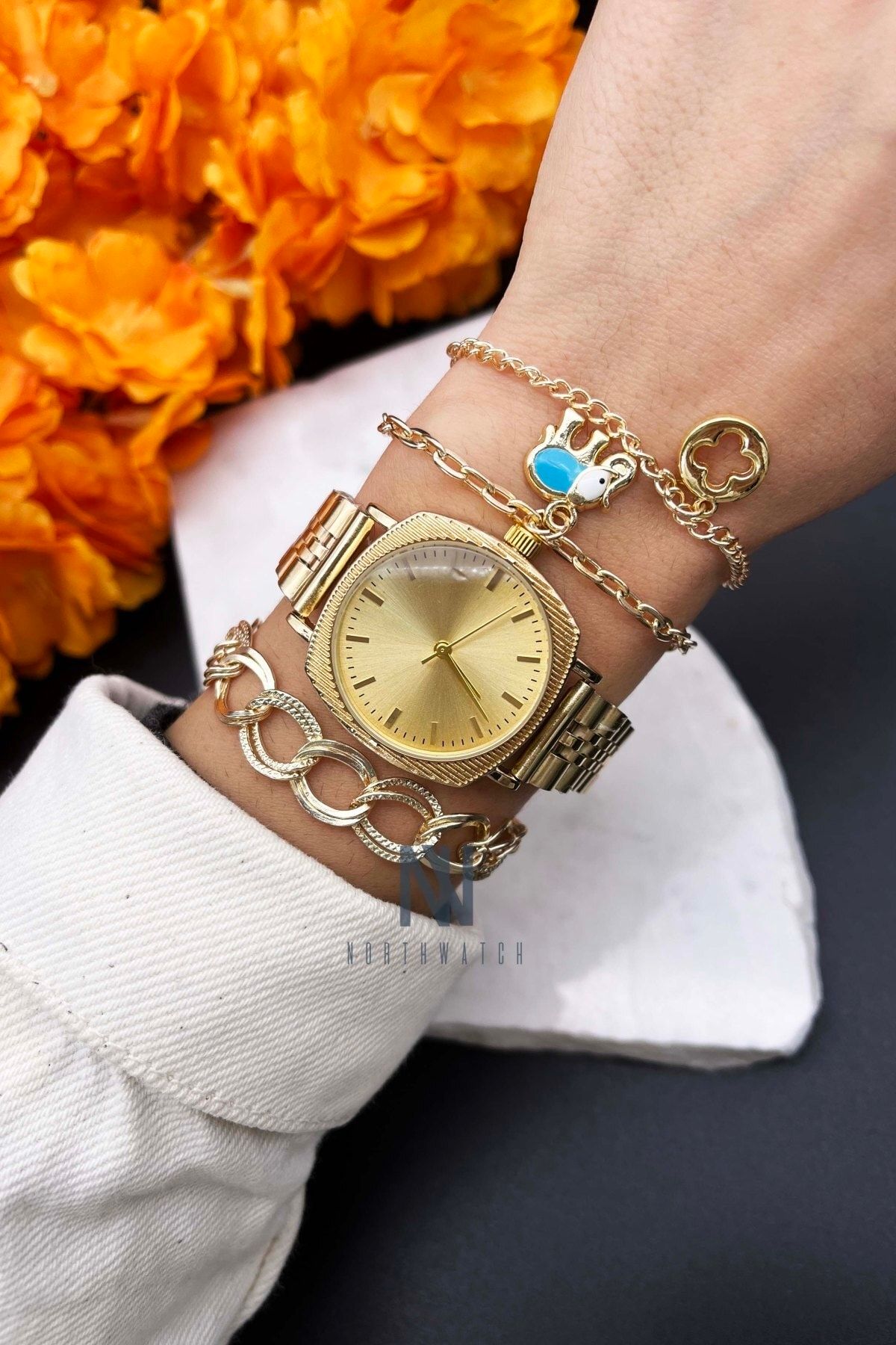 Wrist watch jewellery clearance set