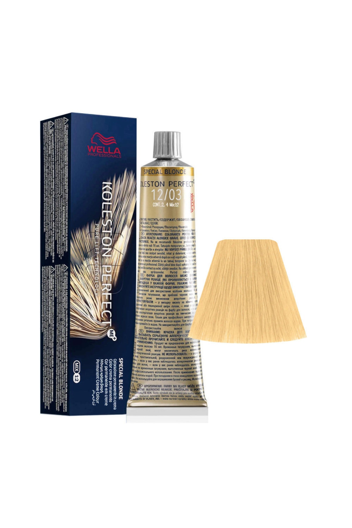 wella koleston Koleston Perfect Me+ 12/03 Ekstra Doğal Platin Belirgin Canlı Göz Kamaştırıcı Kalıcı Saç Boyası 60ml