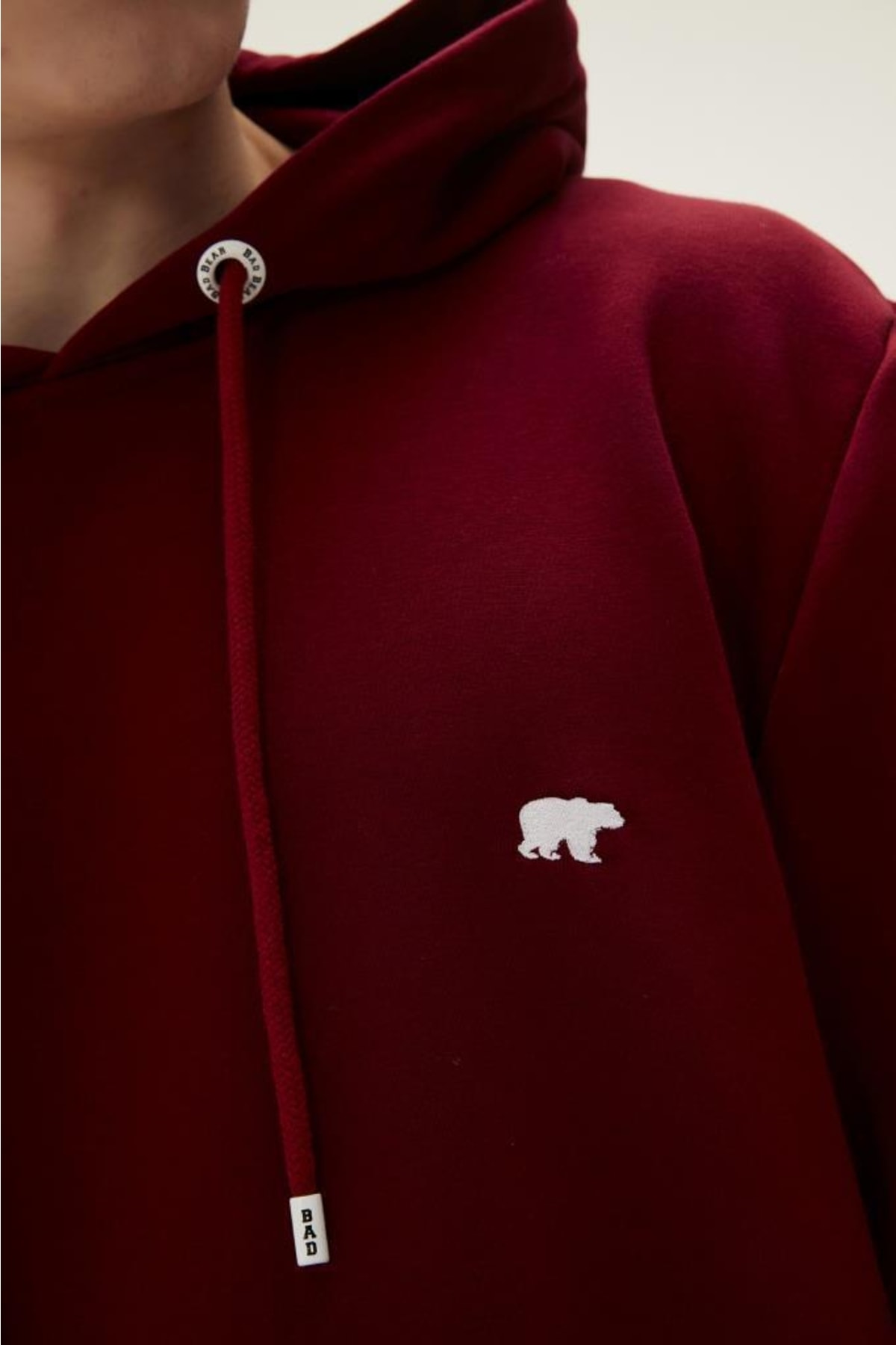 سویشرت مردانه بورگوندی بد بیر | 22.02.12.034 Bordo اورجینال - تصویر 5
