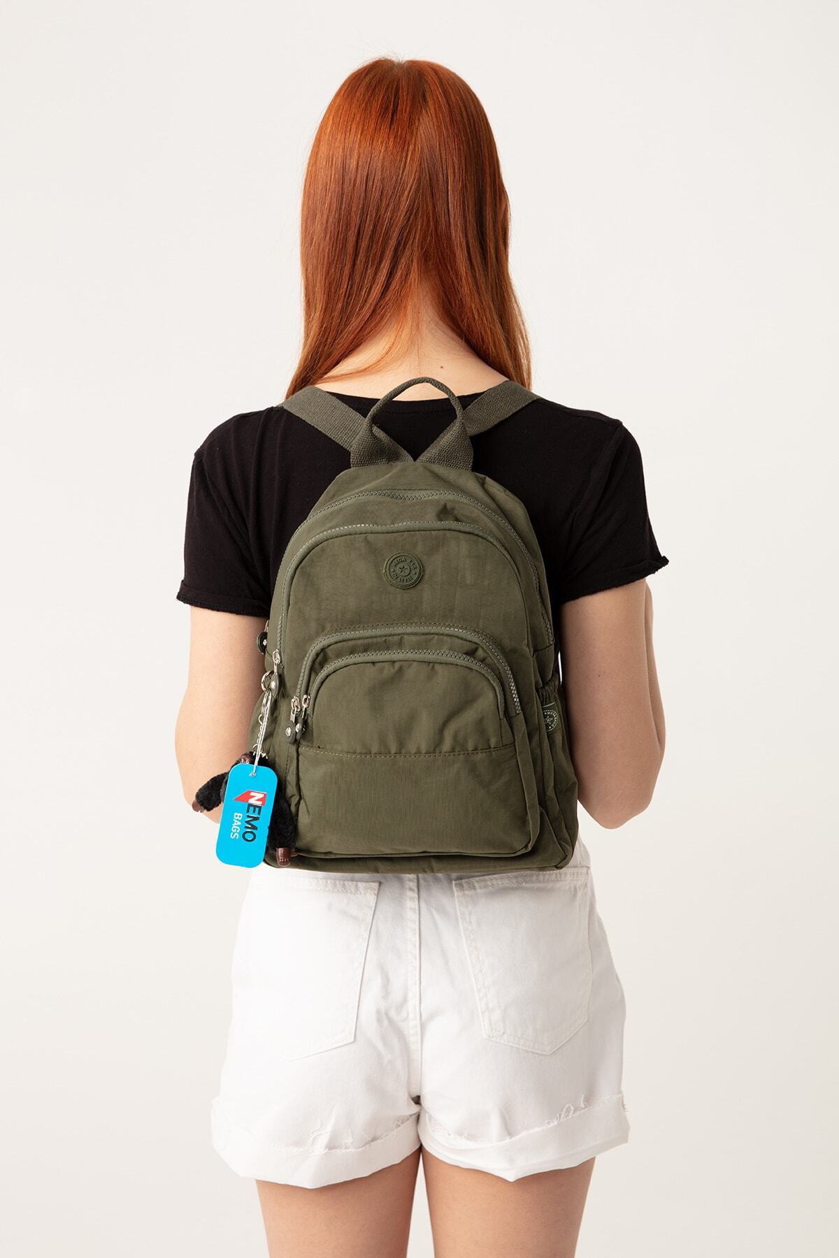کوله پشتی زنانه خاکی NEMO BAGS | NEMOBAGS251 اورجینال - تصویر 3