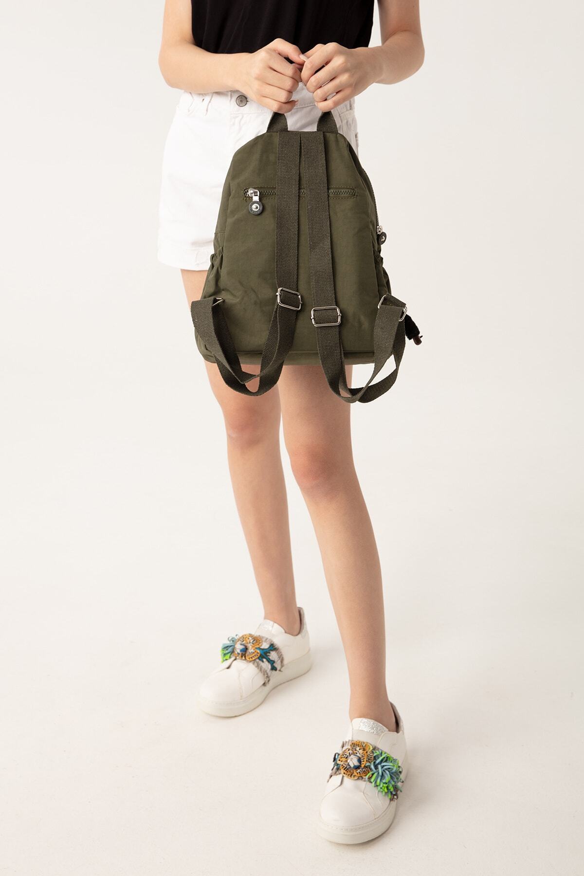 کوله پشتی زنانه خاکی NEMO BAGS | NEMOBAGS251 اورجینال - تصویر 4