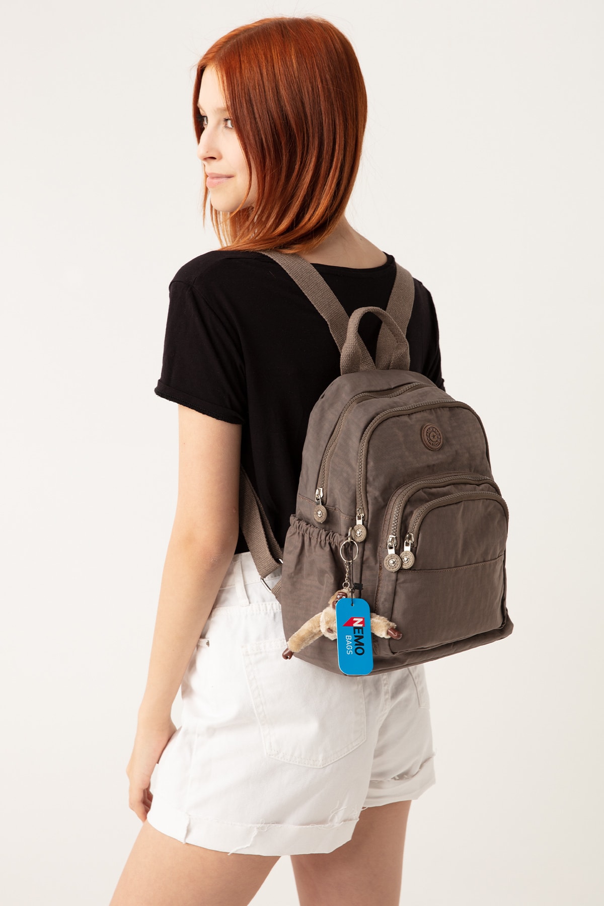 کوله پشتی زنانه قهوه ای NEMO BAGS | NEMOBAGS251 اورجینال - تصویر 3