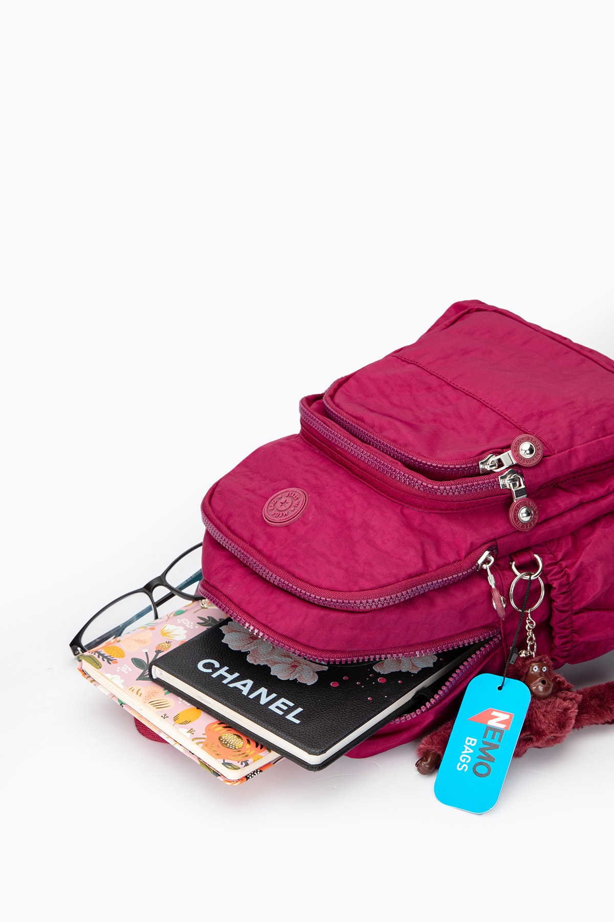 کوله پشتی زنانه بورگوندی NEMO BAGS | NEMOBAGS251 اورجینال - تصویر 6