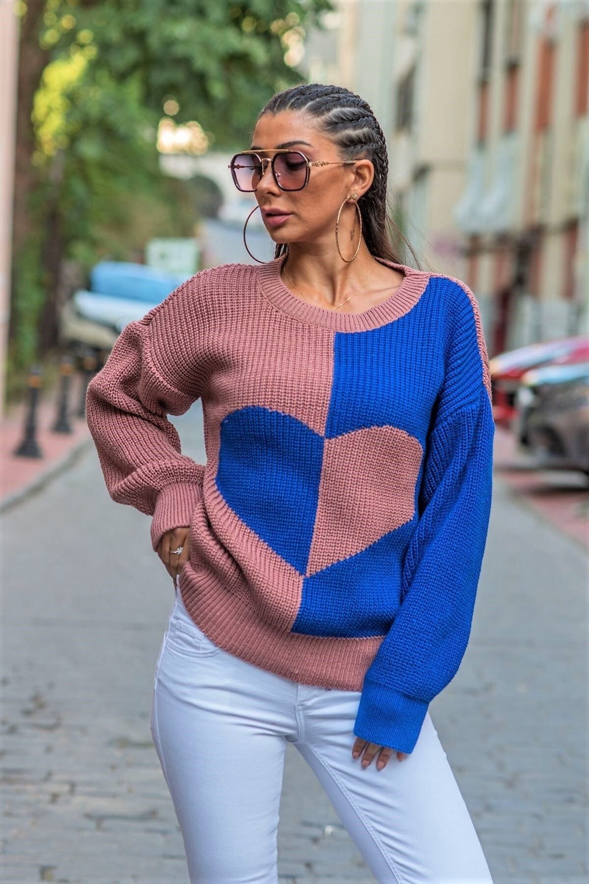 Salmon color sweater on sale