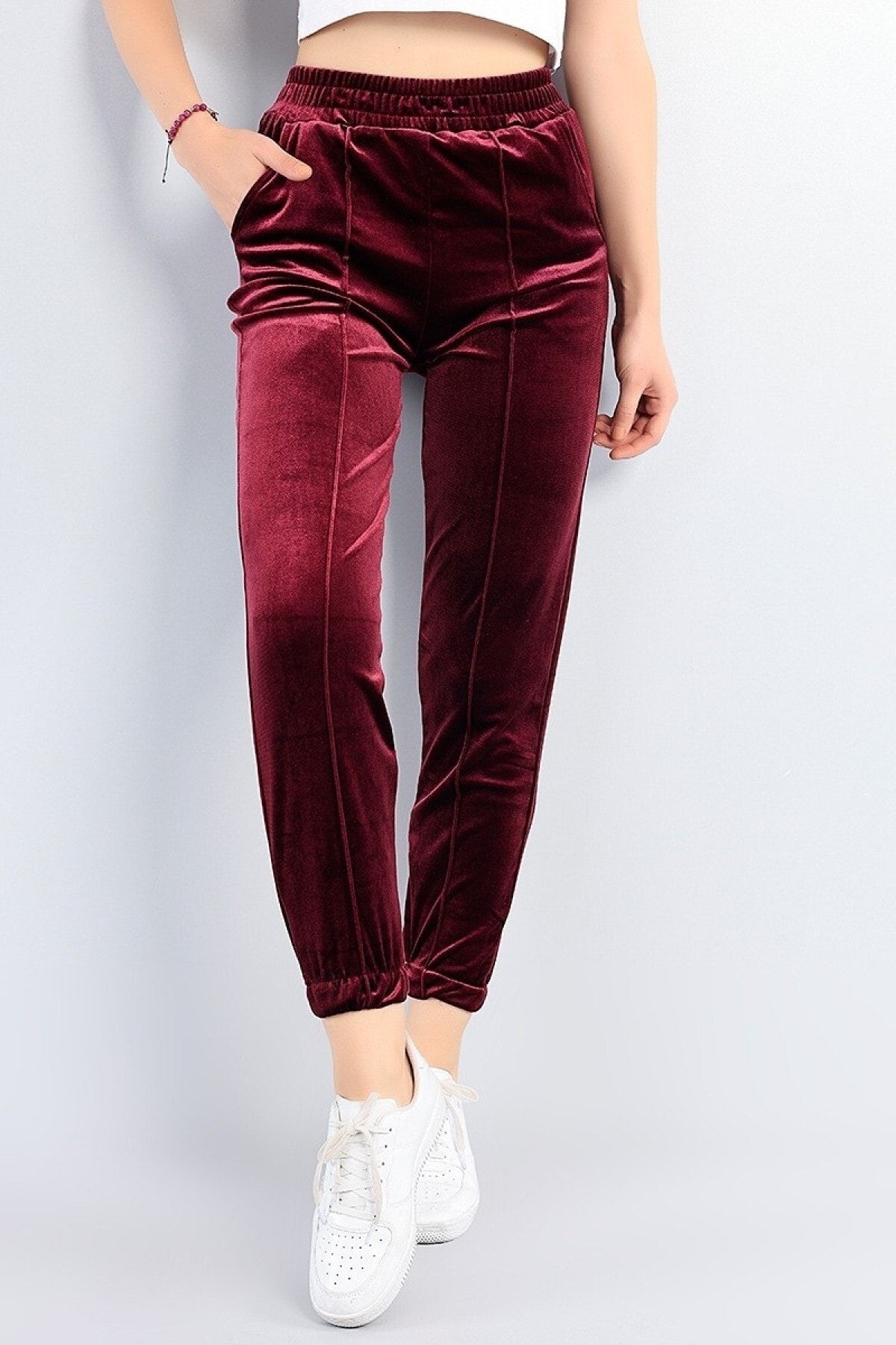 Velvet jogging pants best sale