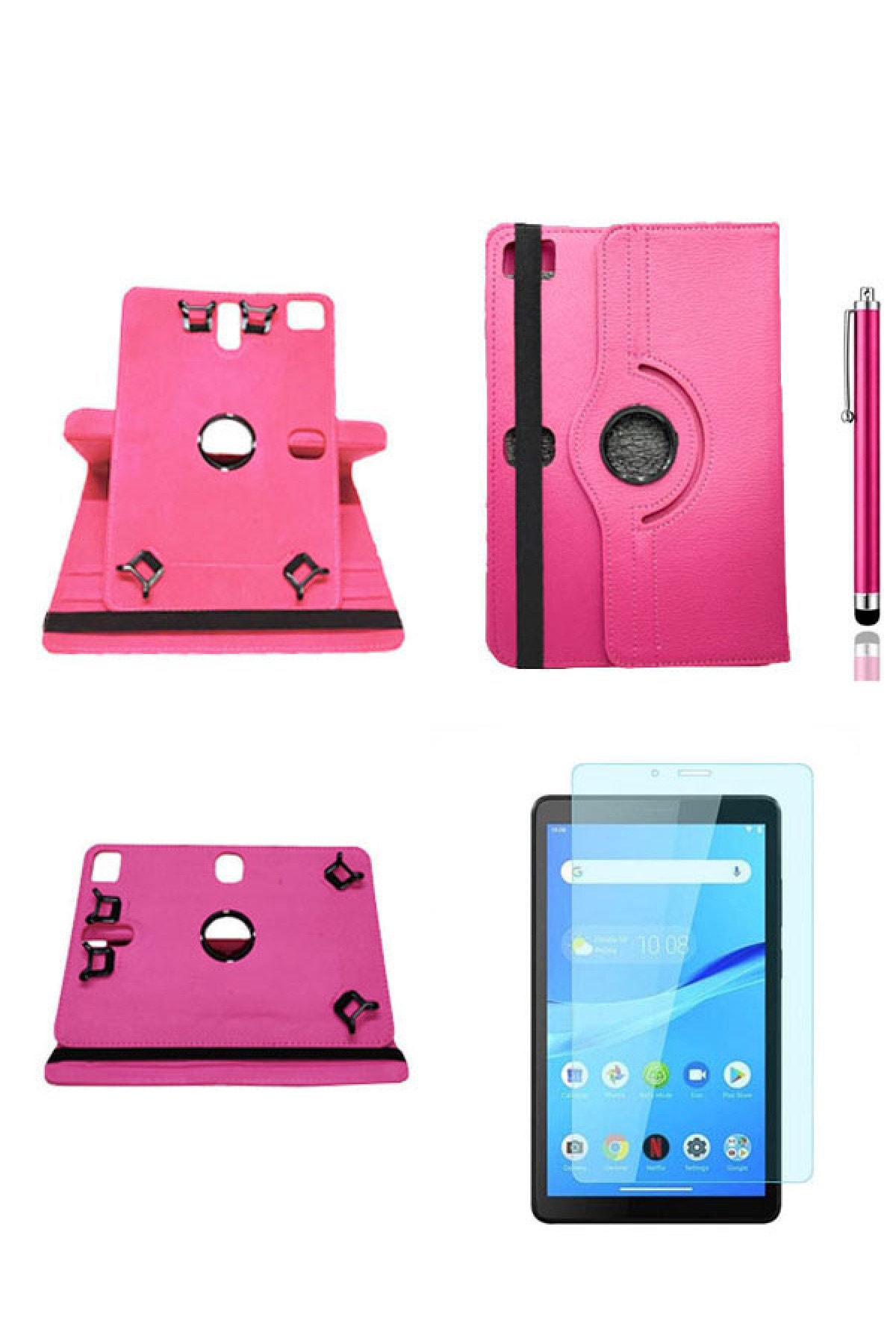 Hometech Alpha 8sm Case 360° Rotating Universal Stand Case + Nano Screen Protector Pen