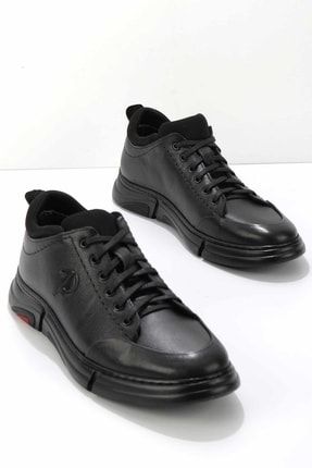 Siyah Leather Erkek Casual Ayakkabı E01863752003