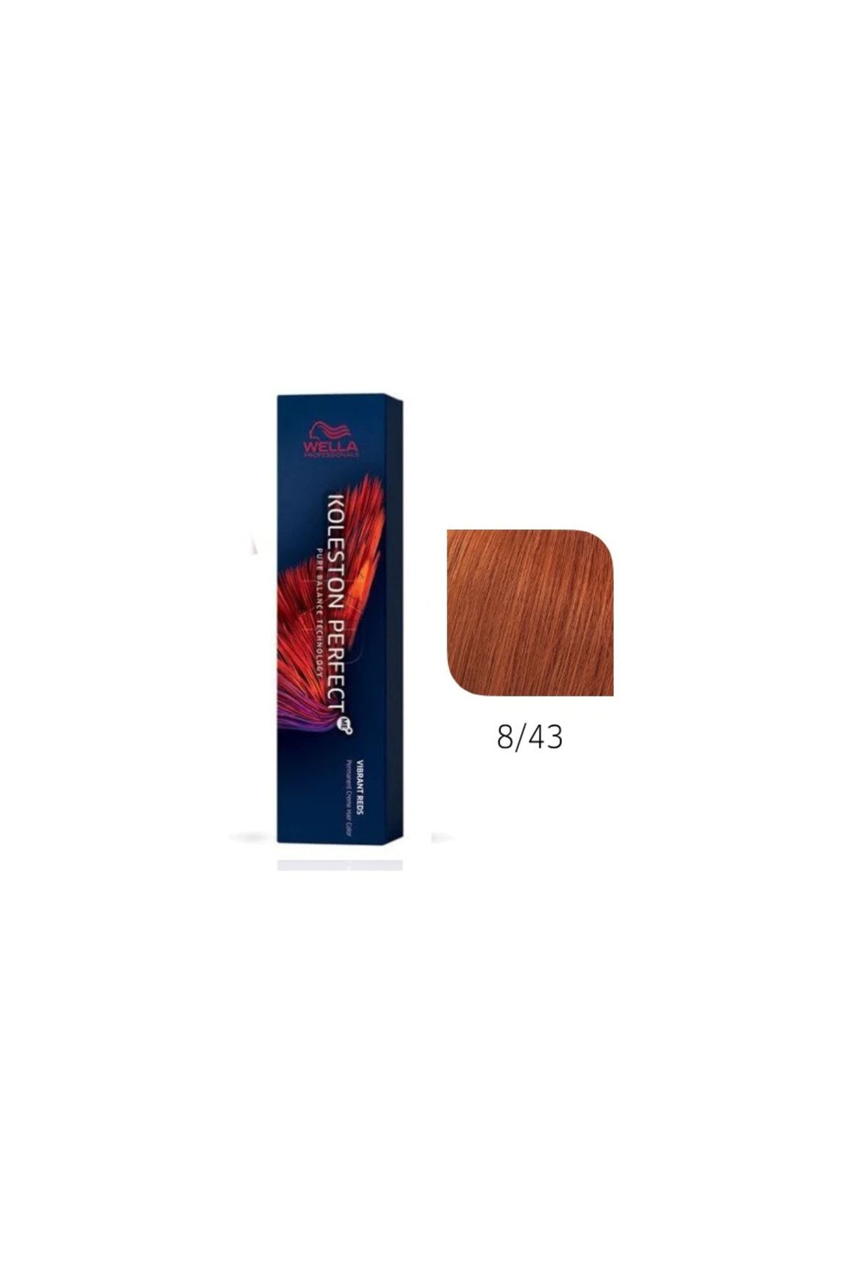 رنگ مو آبی زنانه Koleston Perfect Me+ 8 43 قهوه ای قرمز تعریف شده کرم 60 میل Wella