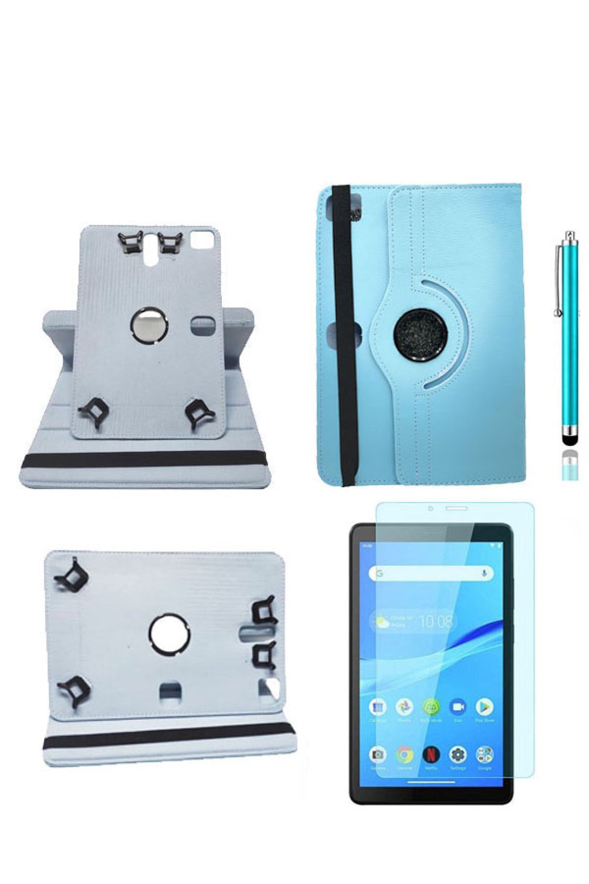 Hometech Alpha 8sm Case 360° Rotating Universal Stand Case + Nano Screen Protector Pen