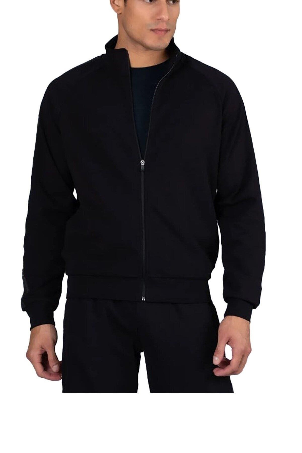 Kappa Erkek Siyah Logo Billy Spor Sweatshirt Ceket Vo371ı61w-055