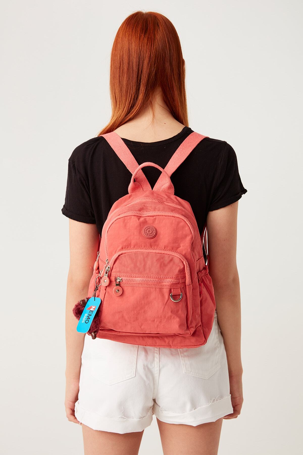 کوله پشتی زنانه صورتی NEMO BAGS | NEMOBAGS252 اورجینال - تصویر 4