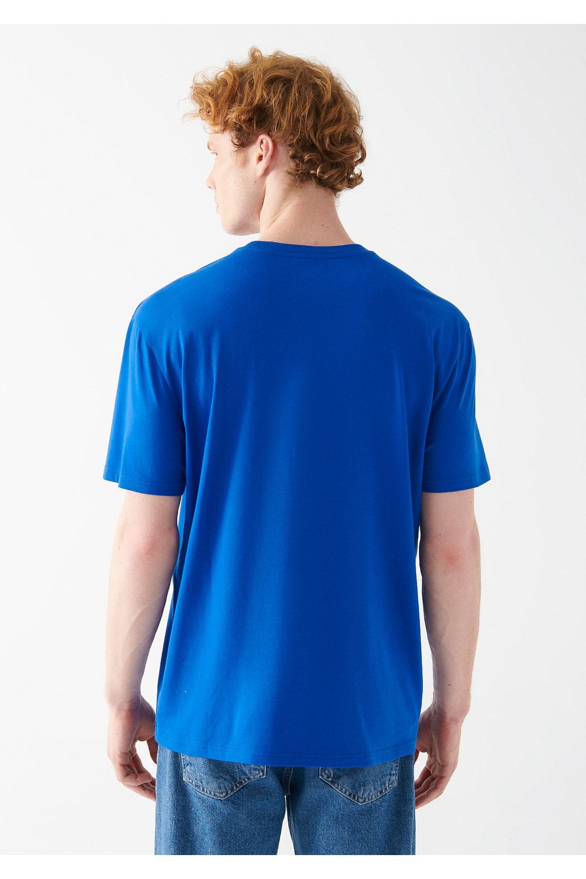 Mavi تی شرت چاپ شده آرم تناسب / برش راحت 067140-70896