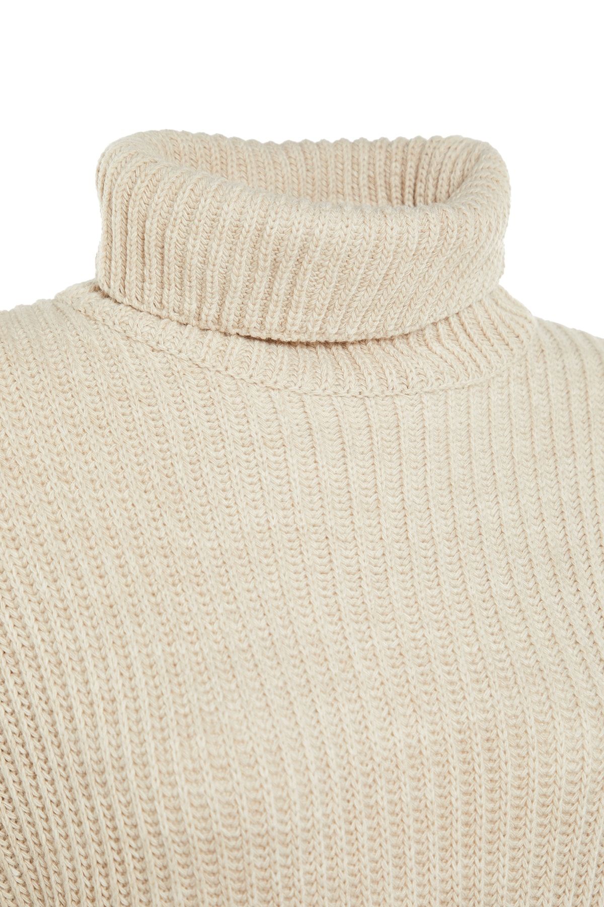 Trendyol Modest-Beiger Strickpullover - Rollkragen, TCTAW23KZ00005 7
