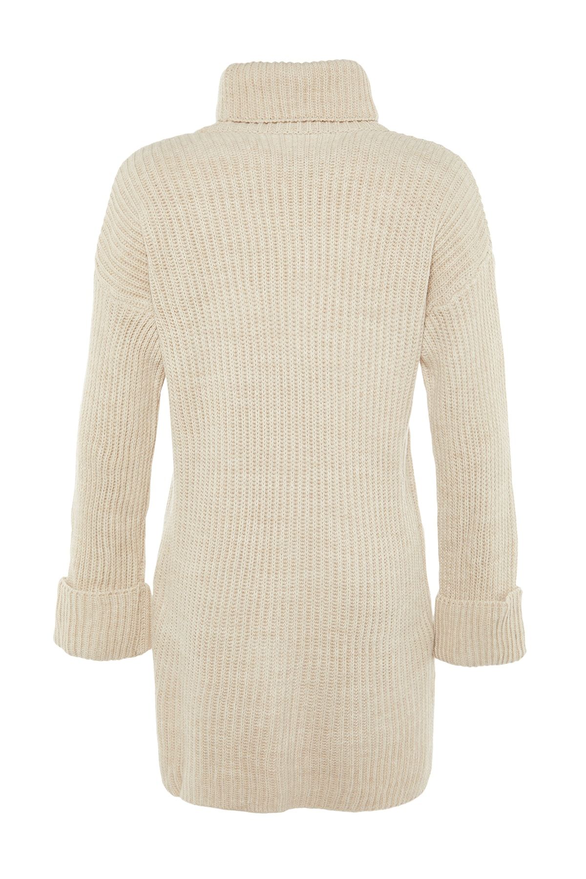 Trendyol Modest-Beiger Strickpullover - Rollkragen, TCTAW23KZ00005 8