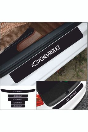 Chevrolet Aveo Için Bagaj Ve Kapı Eşiği Piano Black Oto Sticker Set 03712