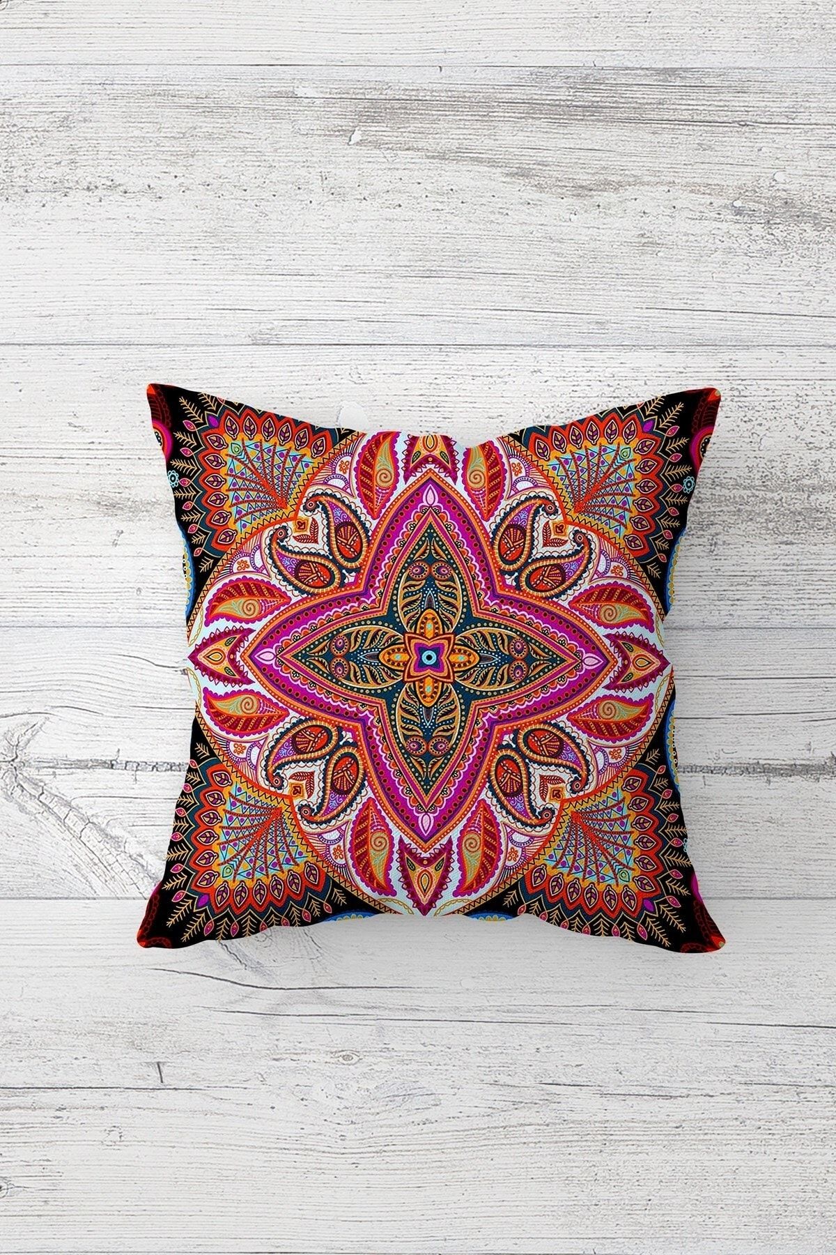 on the clouds-Ethnic Patterned and Colorful Hidden Zippered Throw Pillow Sofa Pillow Set - 4 Pieces 2