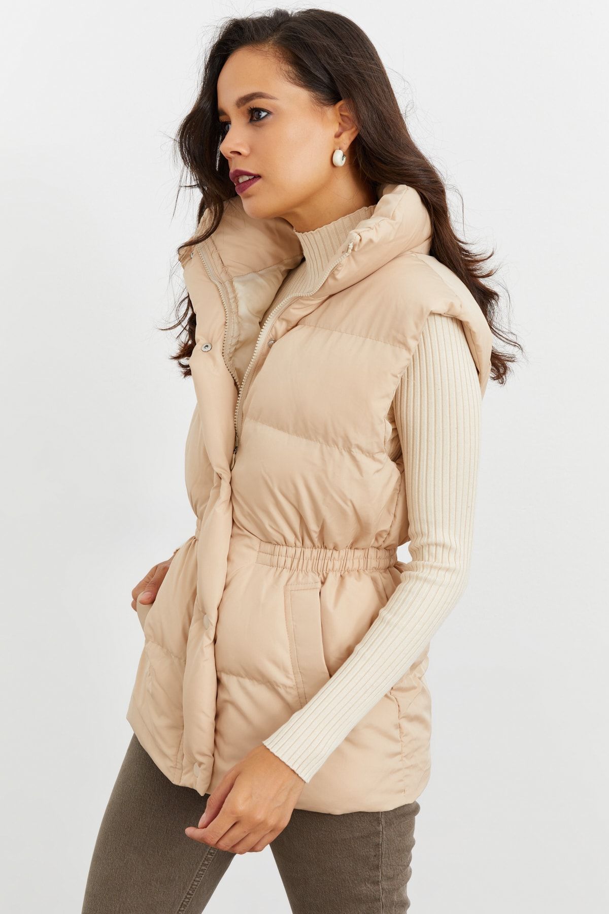 Cool & Sexy Weste Beige Puffer Fast ausverkauft