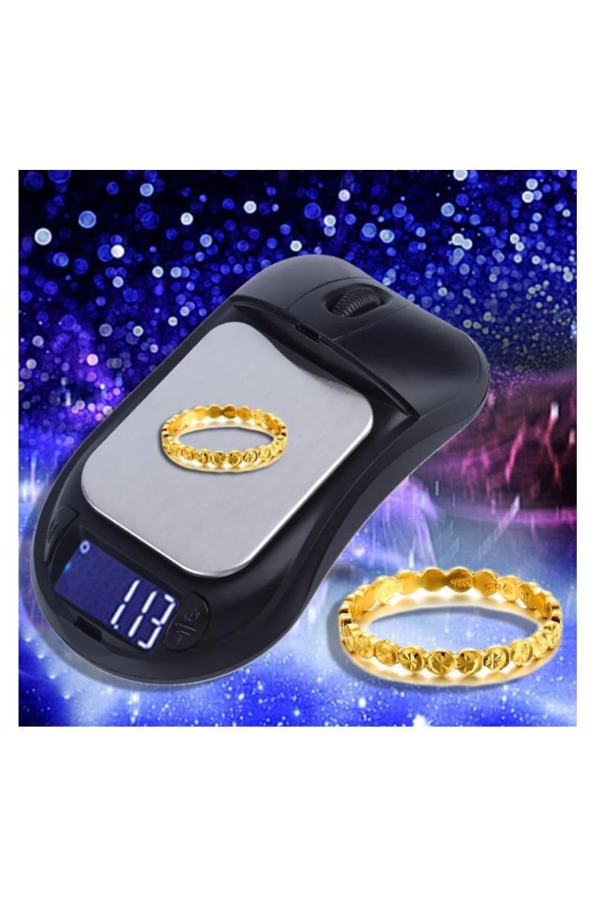 DepoMega Dijital Hassas Terazi 200 gram Kuyumcu Terazi Mouse Model