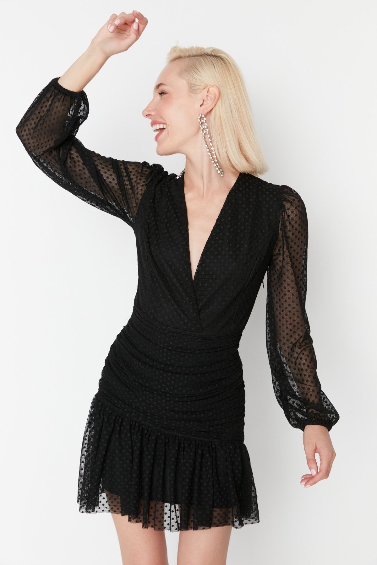 Trendyol Collection Kleid Schwarz Bodycon Fast ausverkauft