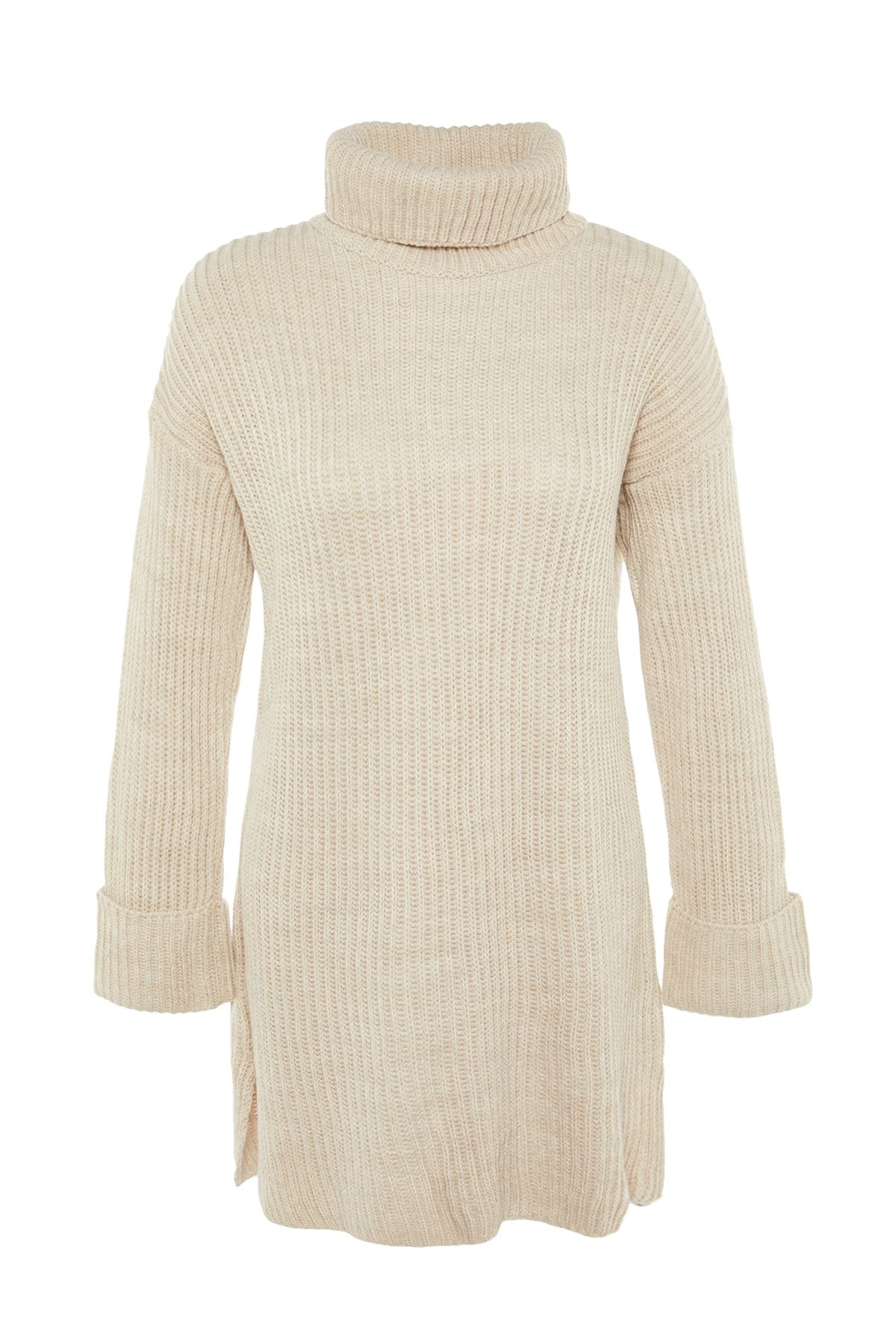 Trendyol Modest-Beiger Strickpullover - Rollkragen, TCTAW23KZ00005 6