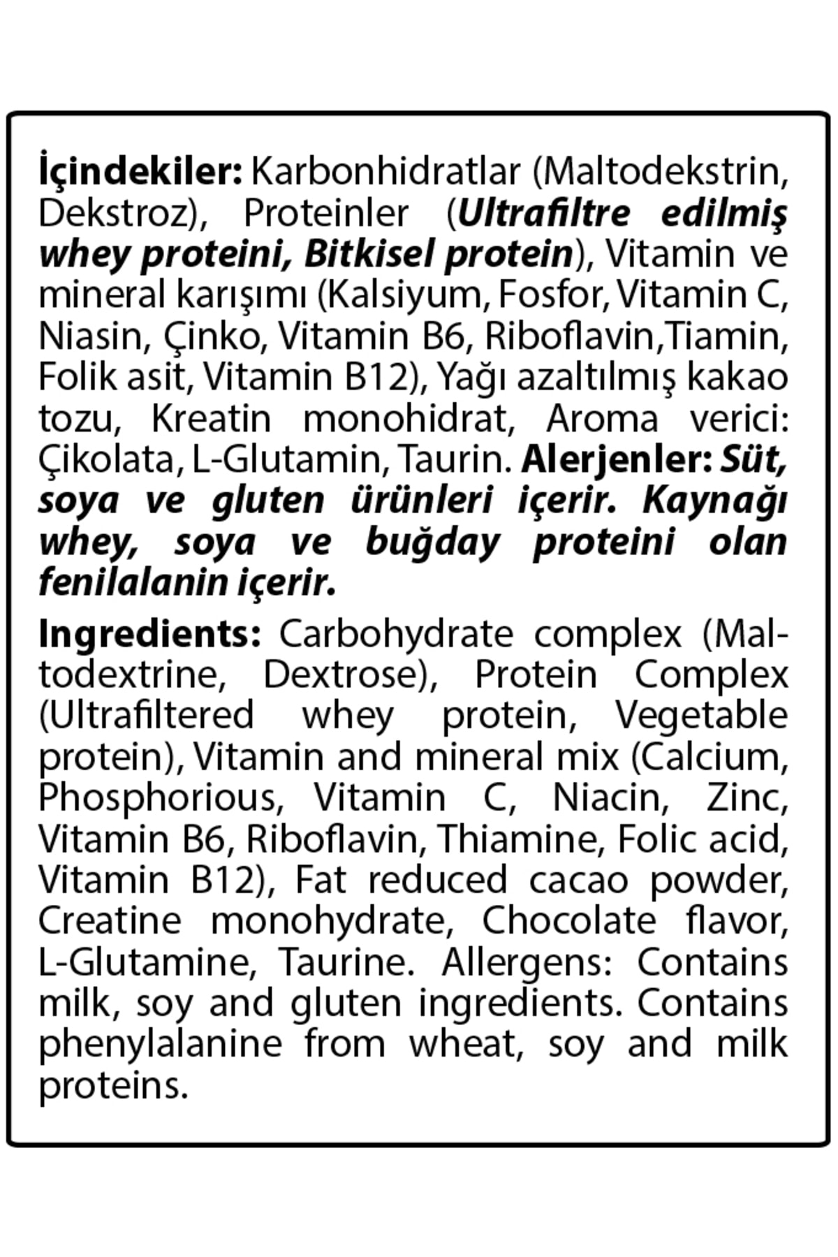 Hardline Progainer Çikolata 3000 gr 3