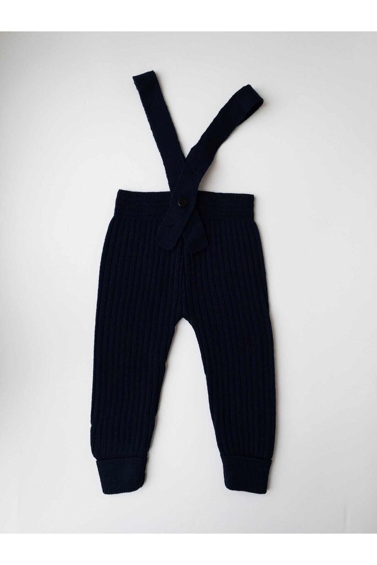 gogo bici Çapraz Askılı Ayarlanabilir Bebek Çocuk Tayt Salopet Lacivert fotoğrafı 4 (önizleme)