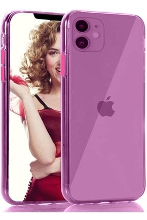 Apple Iphone 11 Kılıf Pastel Renkli Esnek Ince Şeffaf Kapak zor_45437