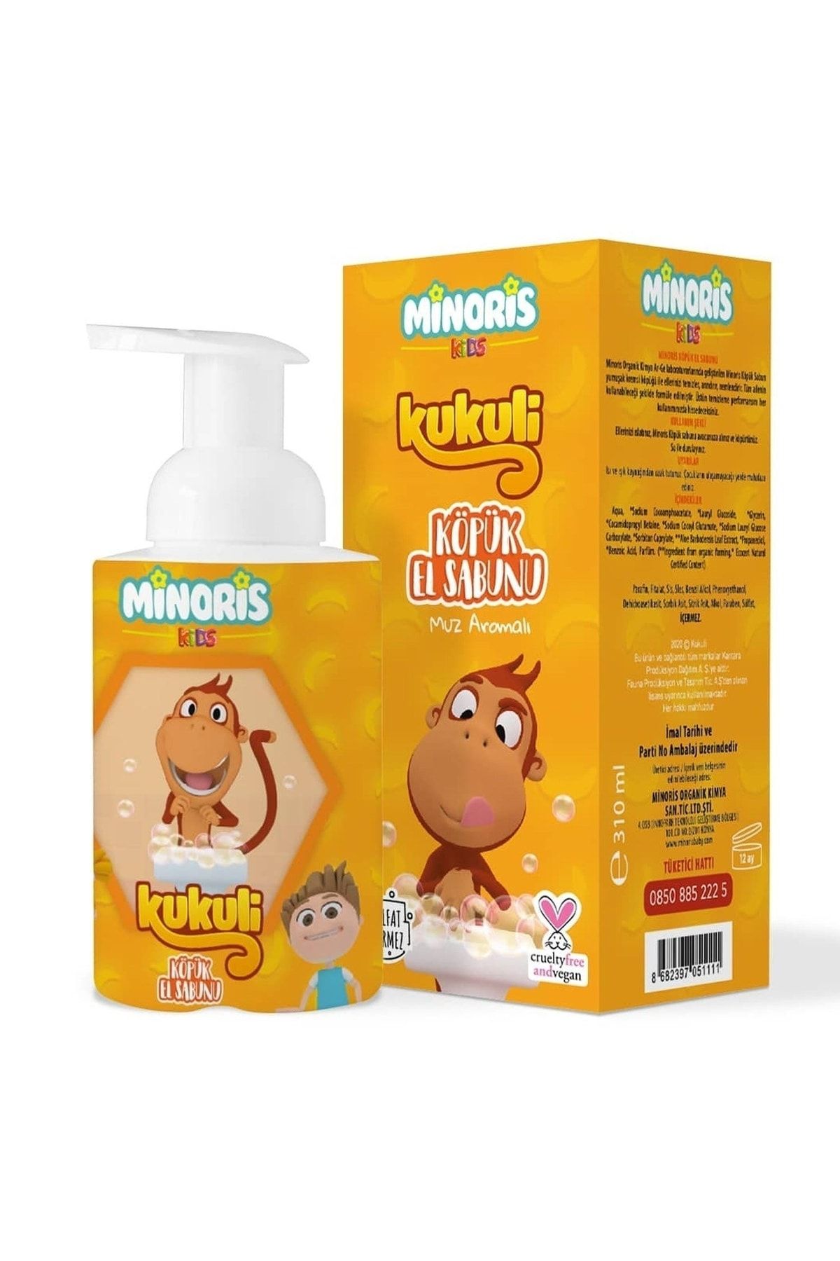 Minoris Kids Kukuli Organik Köpük El Sabunu 310ml