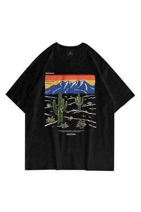 Unisex Arizona Befearless Siyah Tshirt Trndz1158